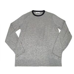 Everlane 100% Cashmere Crewneck Sweater - Gray with Black Trim - Men's Medium